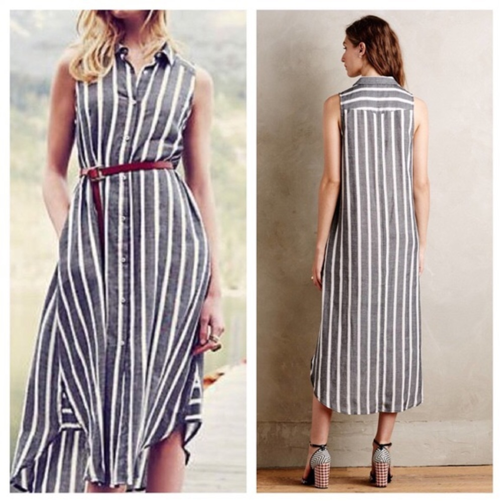 NWT Anthro Holding Horses button down dress